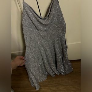 Sparkly, scoop neck, homecoming dress